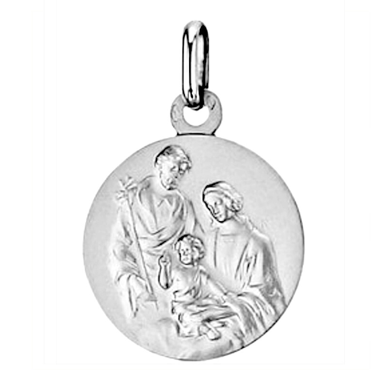 Medaille Bapteme Argent Pichard Balme M Daille Sainte Famille Argent