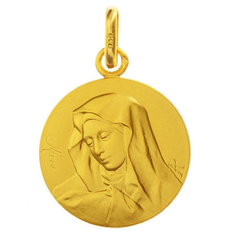 Photo de Médaille Vierge au pouce - Or jaune 9ct