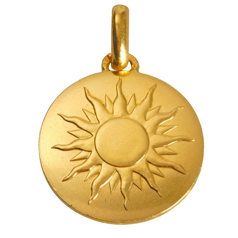 Photo de Médaille "Je brillerai comme un soleil" - Or jaune 18ct