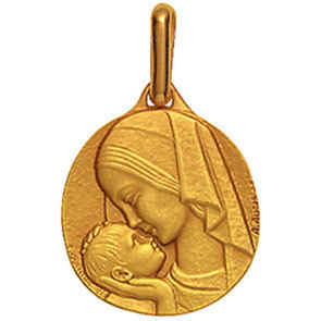 Photo de Médaille Amour Maternel - Or jaune 18ct
