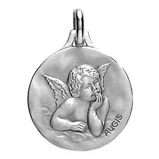 Photo de Médaille Ange Raphaël - Or blanc 18ct