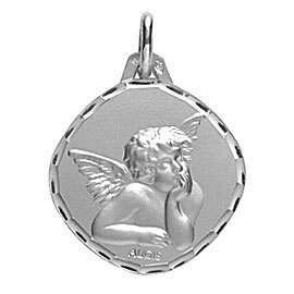 Photo de Médaille Ange Raphaël - Or blanc 18ct