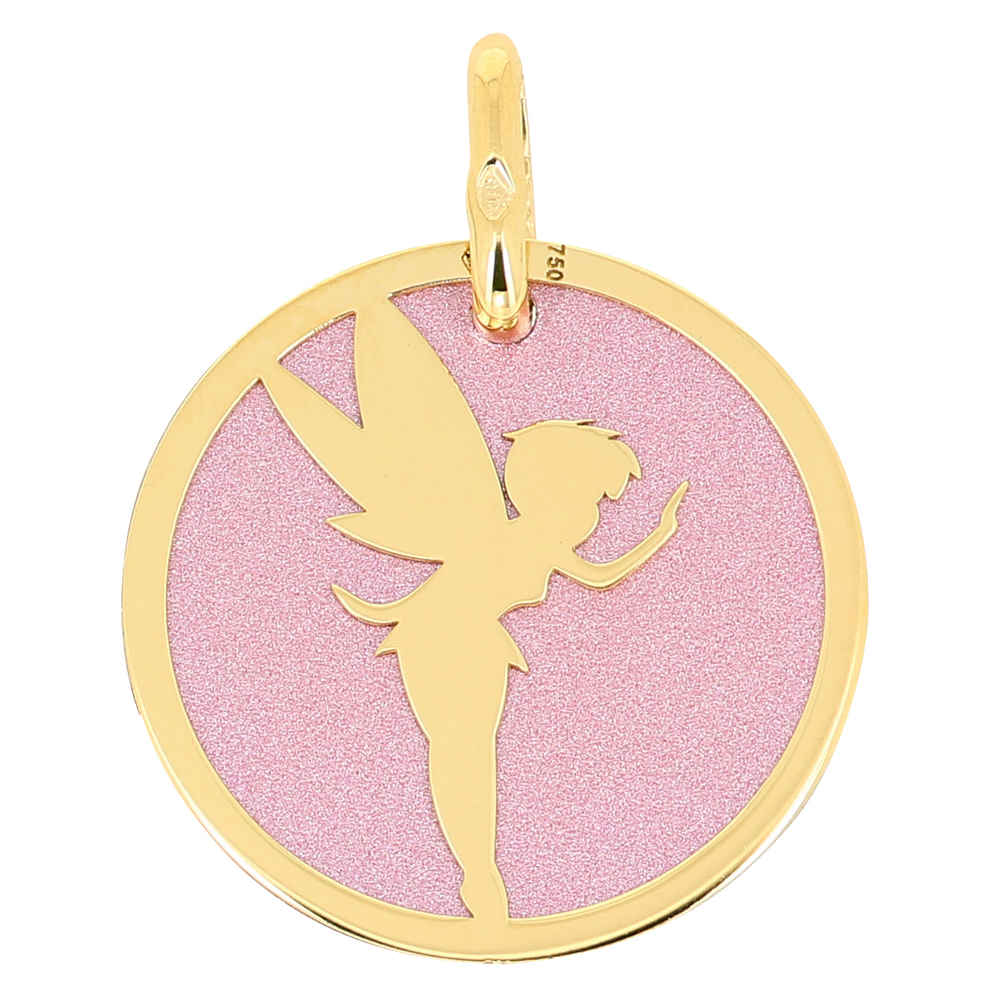 Photo de Médaille Fée - Or jaune 18ct et acier