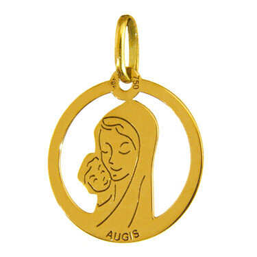 Photo de Médaille Maternité ajourée - Or jaune 18ct