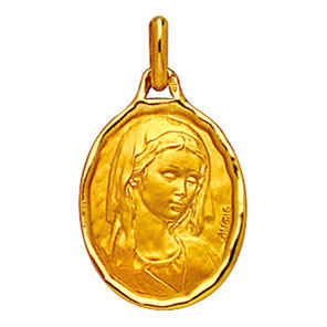 Photo de Médaille Vierge - Or jaune 18ct
