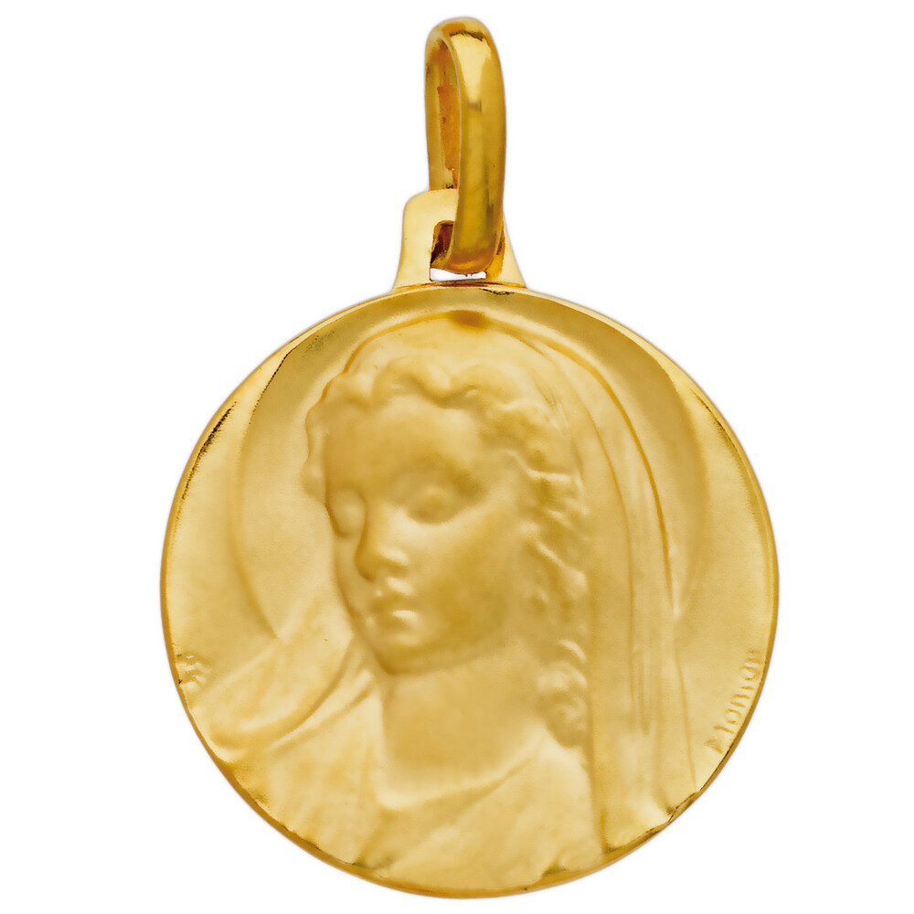 Photo de Médaille Vierge à la coiffe - Or jaune 18ct