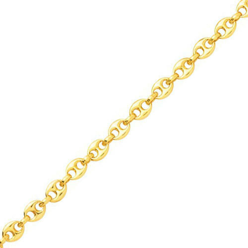 Bracelet Maille Grain De Café En Or 18 Carats (750) - Poids 17,98g - Occasion Avec Poinçon