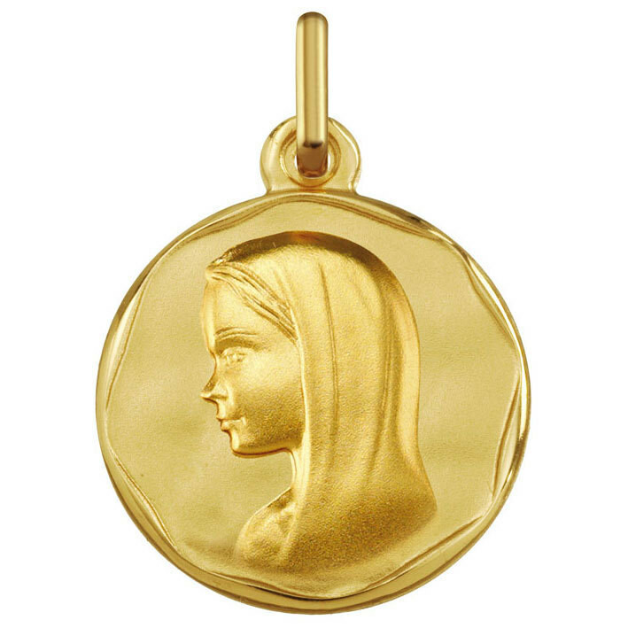 Photo de Médaille Vierge souriante - Or jaune 9ct