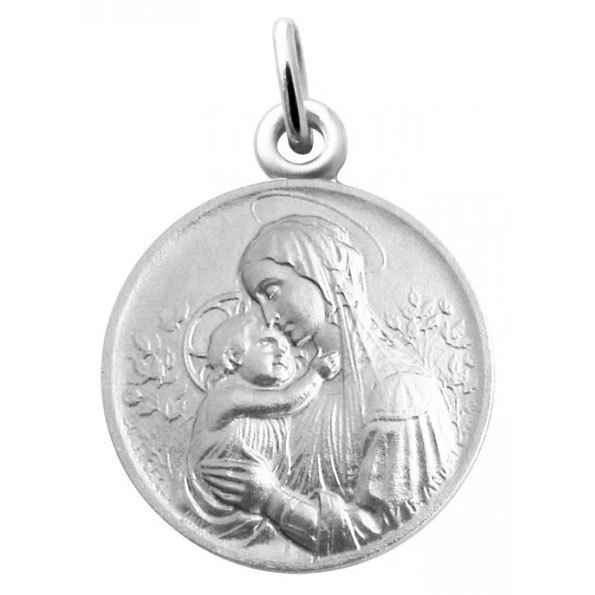 Photo de Médaille Vierge à l'enfant - Argent massif