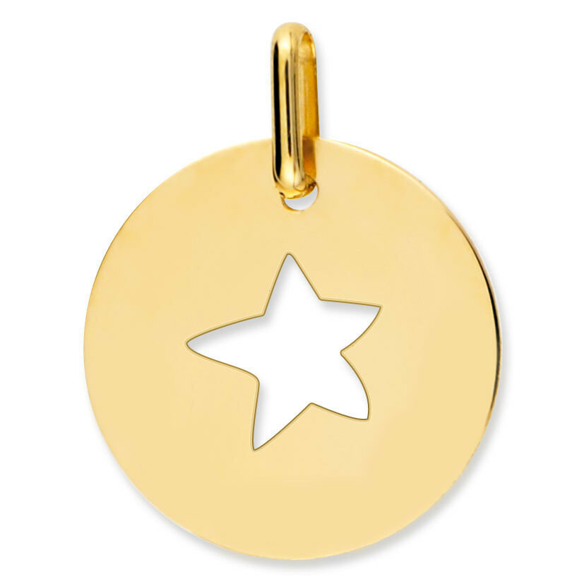 Photo de Médaille étoile ajourée - Or jaune 9ct