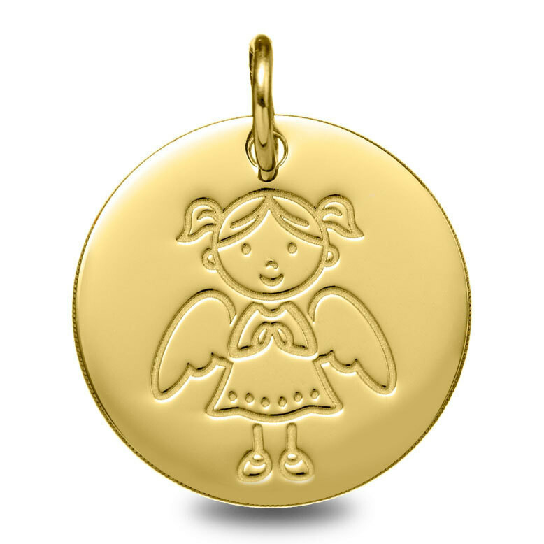 Medaille Bebe Mon Premier Bijou Medaille Ange Fille Or Jaune 9ct Sur Premiercadeau Com