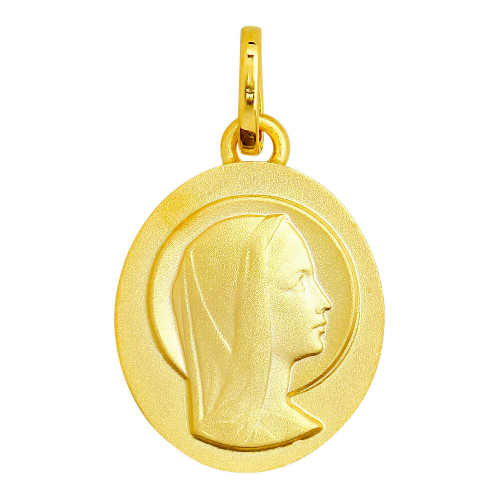 Photo de Médaille Vierge ovale - Or jaune 9ct