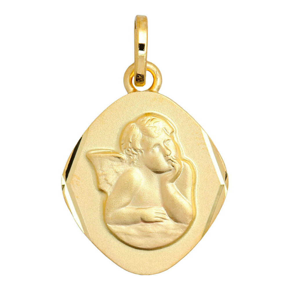 Photo de Médaille Ange losange - Or jaune 18ct