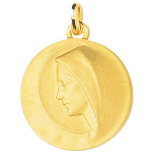 Photo de Médaille Vierge profil - Or jaune 18ct