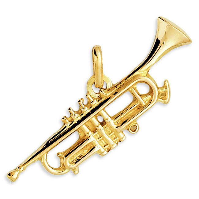 Photo de Pendentif trompette - Or jaune 18ct
