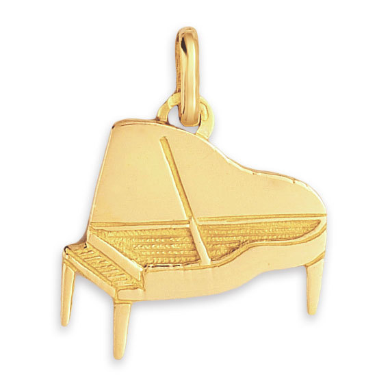 ASCALIDO Collier Pendentif clef clé de sol | en plaqué or | avec chaine 45cm | ecrin | Cadeau femme