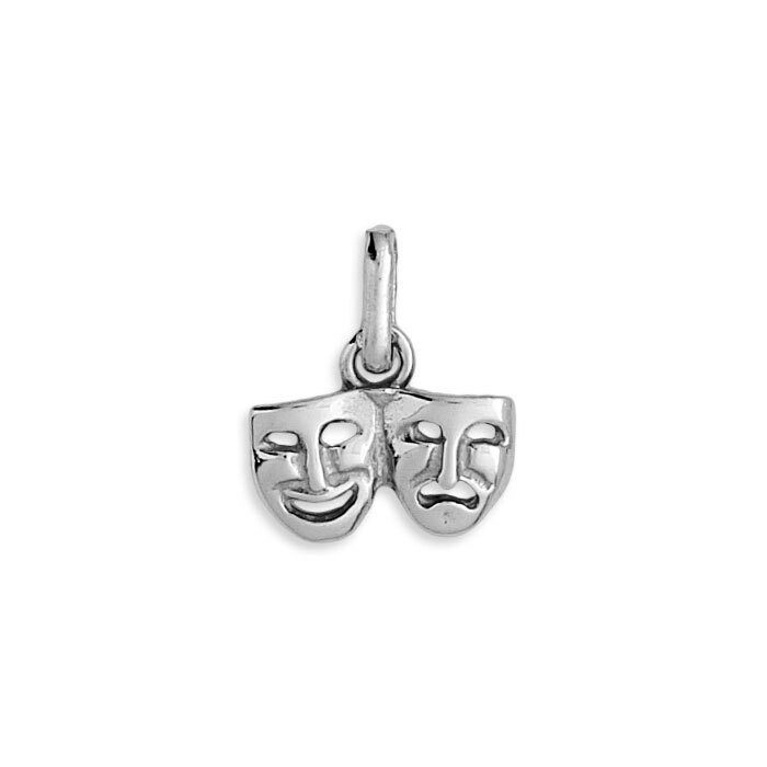 Pendentif masques - Or blanc 18ct