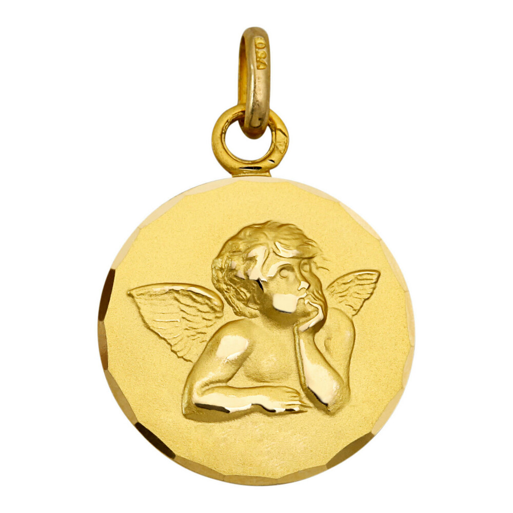 Photo de Médaille Ange pensif - Or jaune 18ct