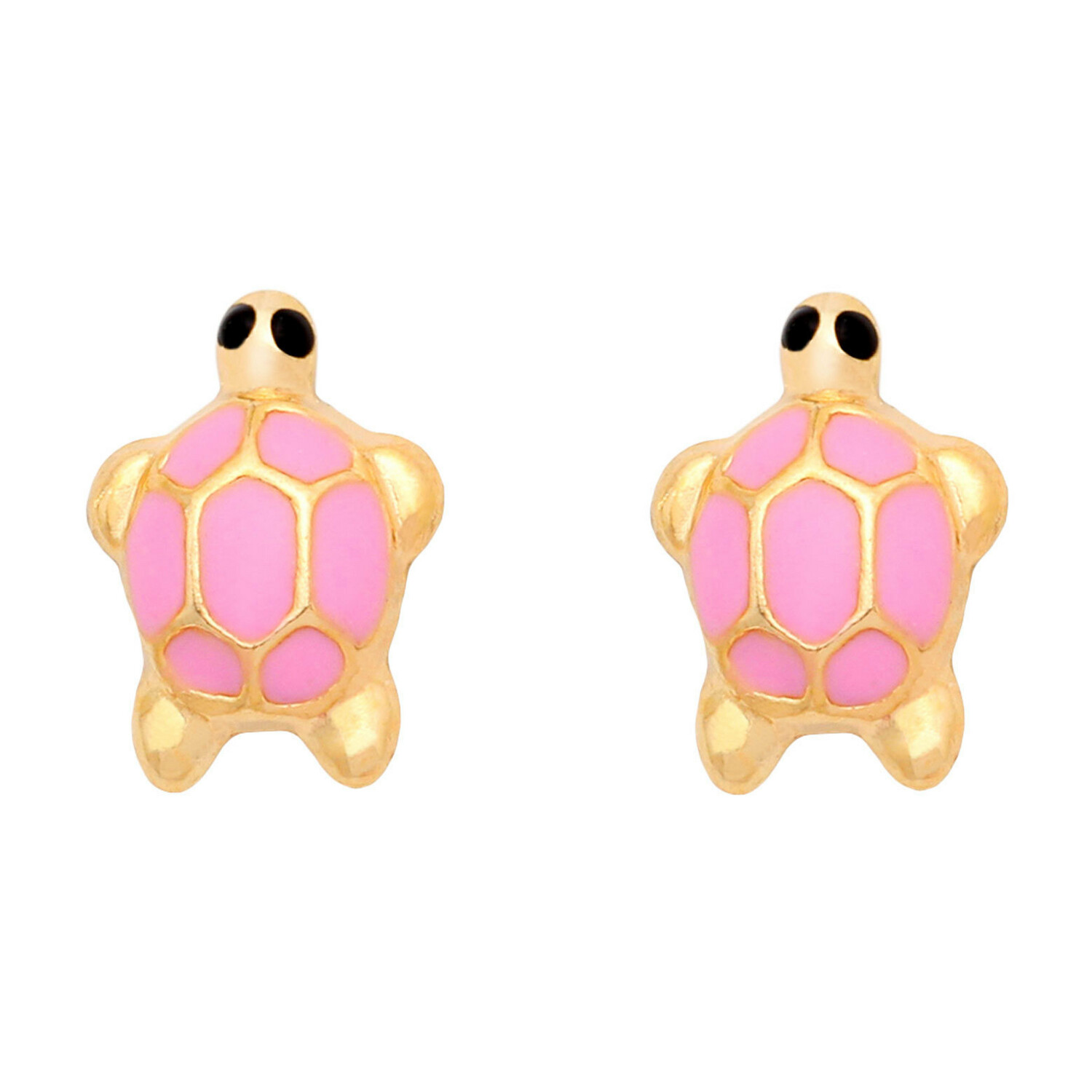 Boucles d'oreilles tortues - Vis - Or jaune 9ct sur PremierCadeau.com