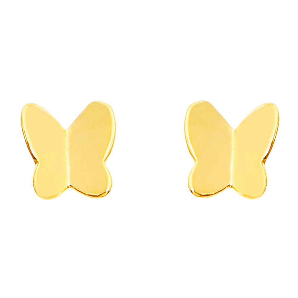 Photo de Boucles d'oreilles papillons - Vis - Or jaune 9ct