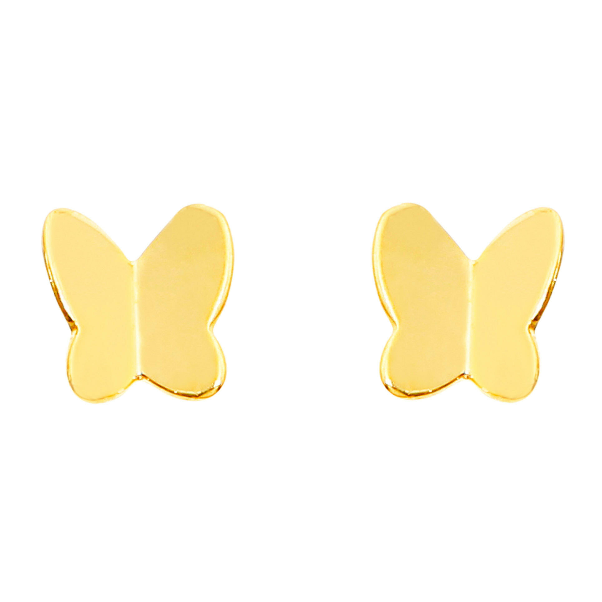 Boucles D'oreilles Puces Papillons En Or Blanc 18 Carats Avec Diamants - 0.21 Cts, Neuf Avec étiquettes