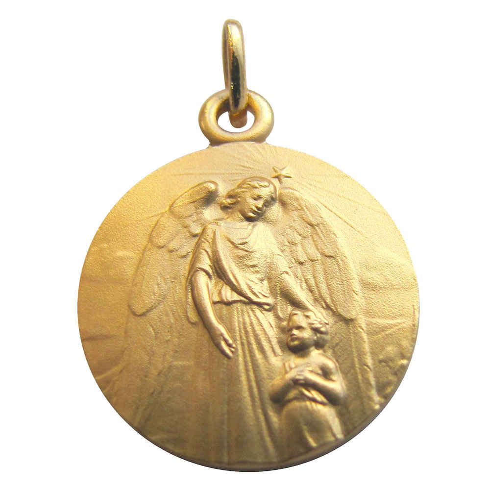 Photo de Médaille Ange gardien réconfort - Or jaune 18ct