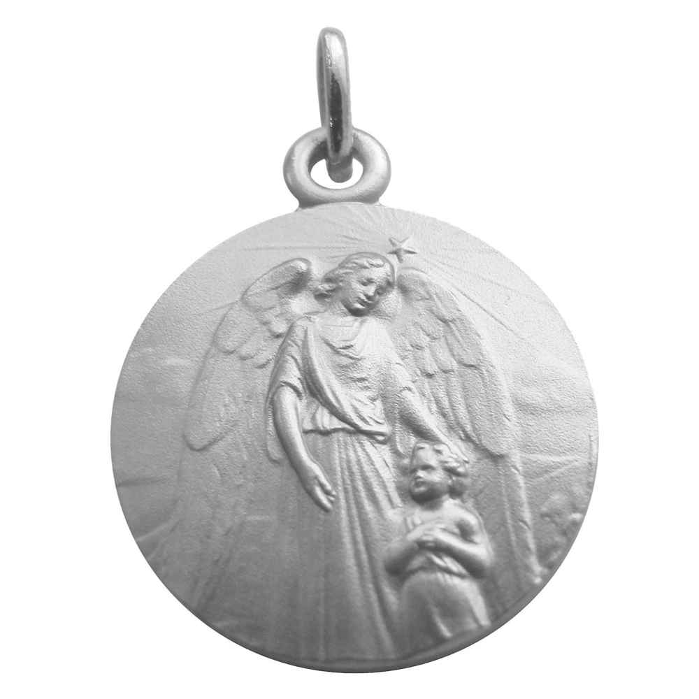 Photo de Médaille Ange contemplatif - Argent massif