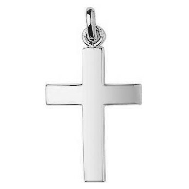 Photo de Croix personnalisée - Or blanc 9ct