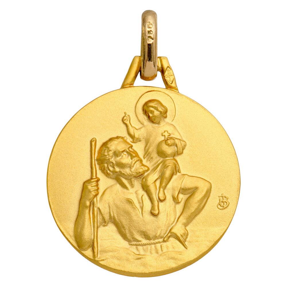 Photo de Médaille Saint Christophe - Or jaune 18ct