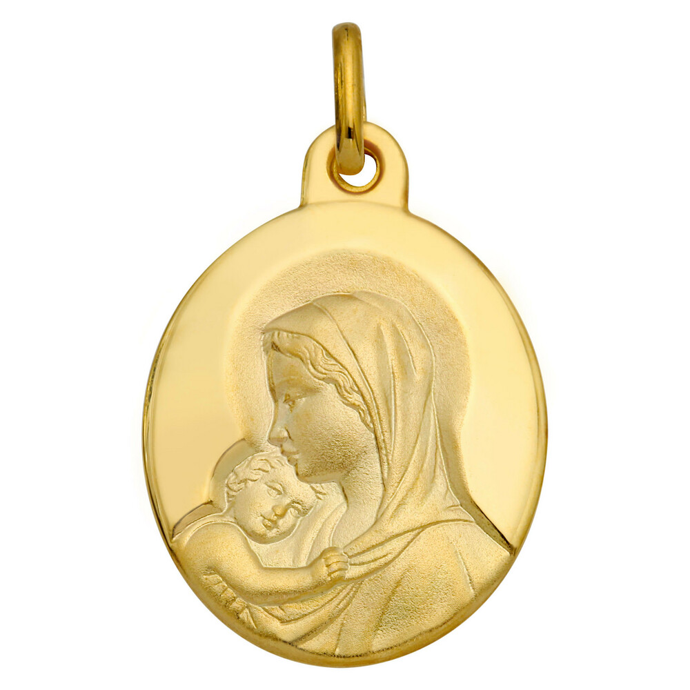 Photo de Médaille Vierge amour maternel - Or jaune 9ct