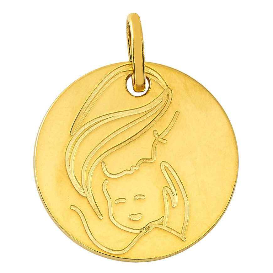 Medaille B B Mon Premier Bijou M Daille Vierge L Enfant R Confort Or Jaune Ct Sur