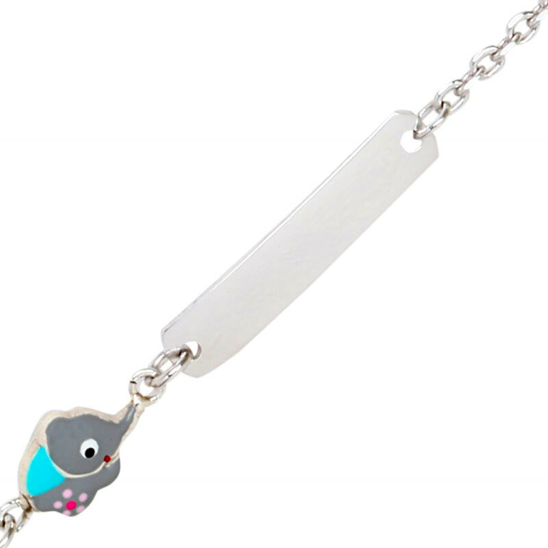 Mon Premier Bijou Gourmette bébé éléphant - Argent massif