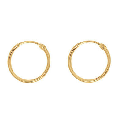 Boucles D'oreilles Créoles En Perles De Culture - Plaqué Or Jaune 18ct - Neuf Avec étiquettes