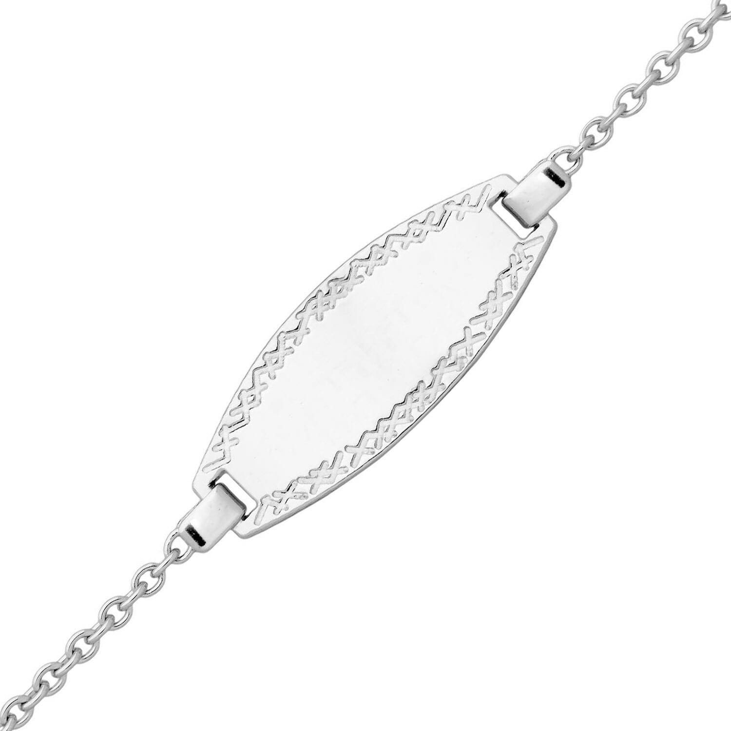 Chaîne Gourmette En Or Blanc 9 Carats, Maille Corde - Neuve Avec étiquettes, Fabrication France