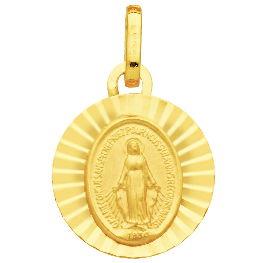 Photo de Médaille Vierge Miraculeuse - Or jaune 18ct