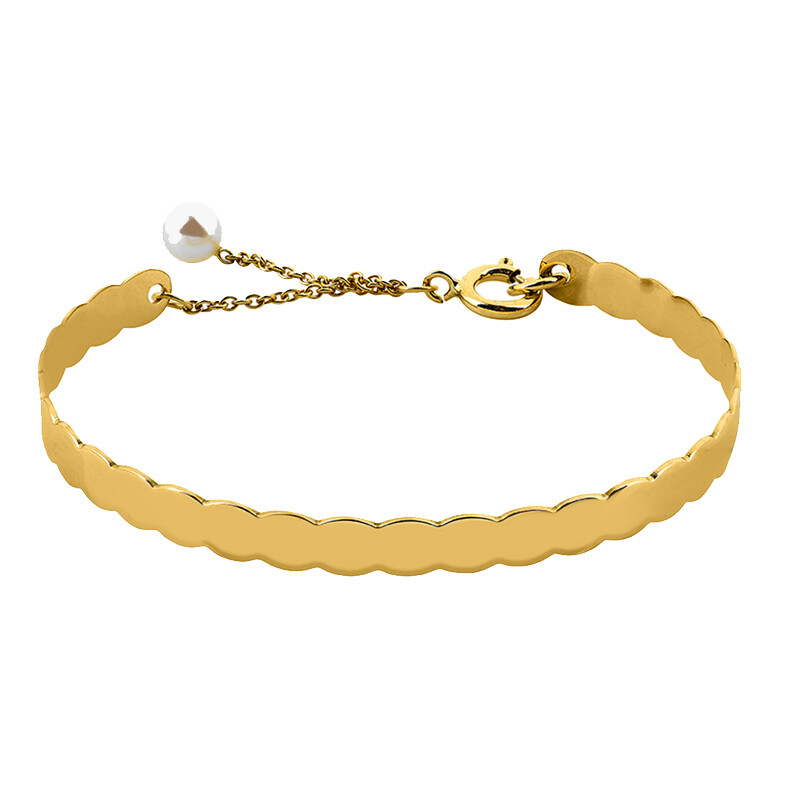 Mon Premier Bijou Jonc bébé perle culture - Or jaune 18ct