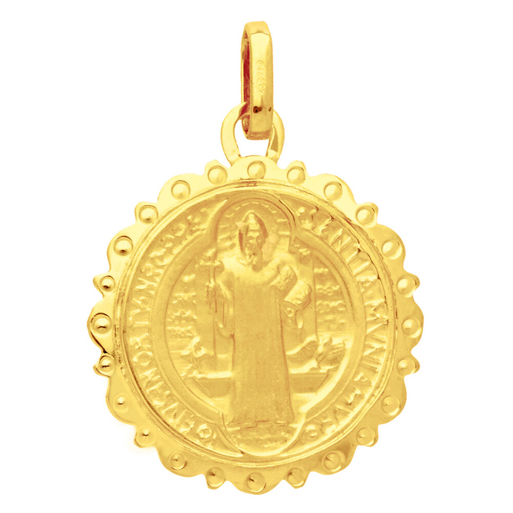 Photo de Médaille Saint Benoît - Or jaune 18ct