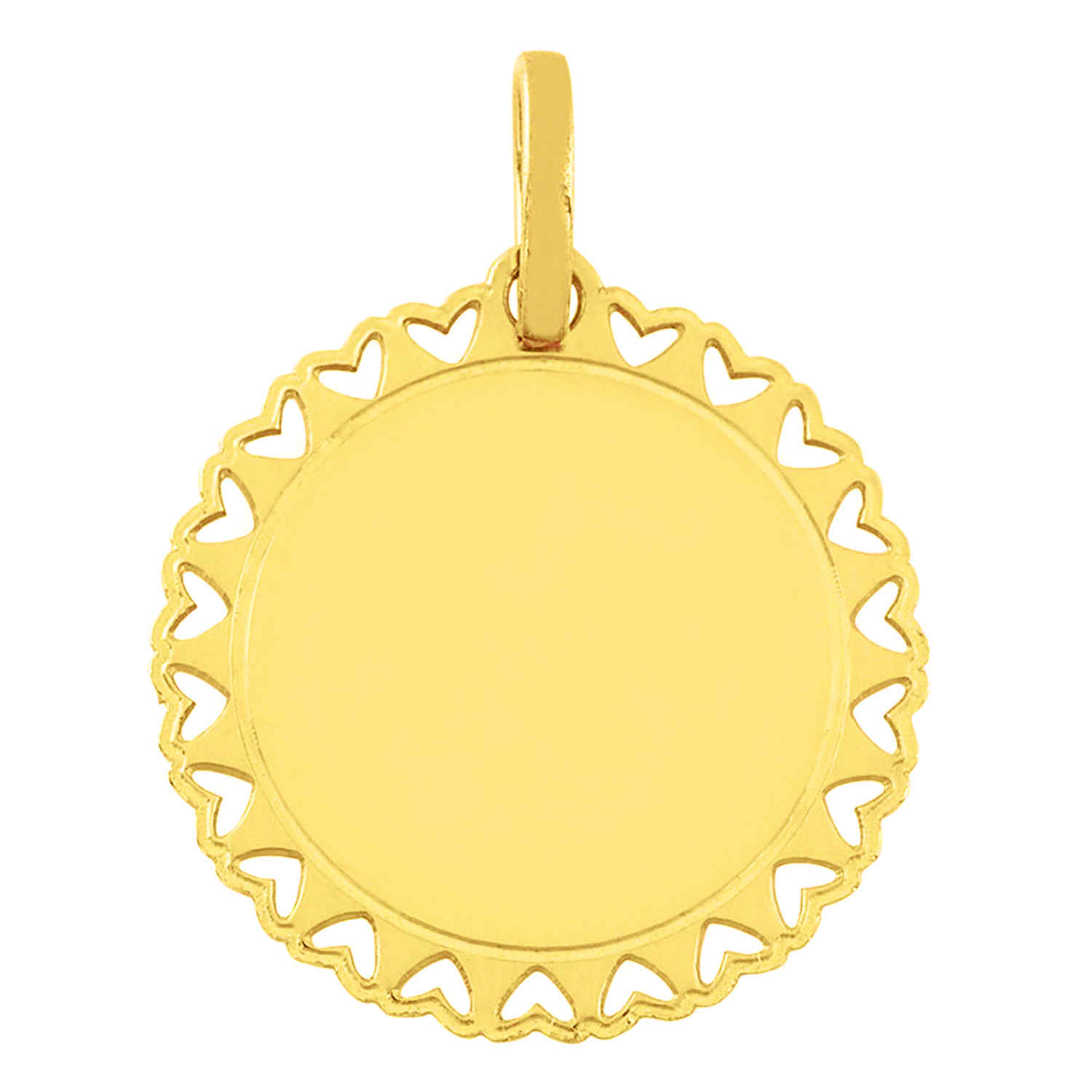 Lot De 2 Bijoux Anciens : Pendentifs Ou Broches Ton Or - Bord Dentelle, Environ 30x40mm - Occasion