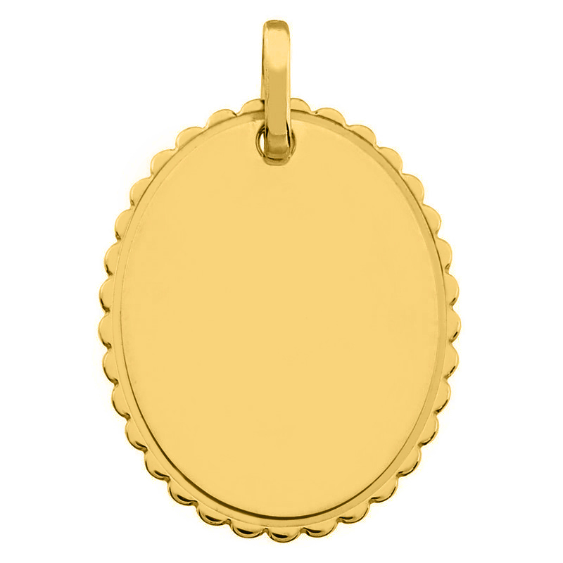 Lot De 2 Bijoux Anciens (pendentif Ou Broche) Ton Or - Bord Dentelé - 30x40mm - Occasion