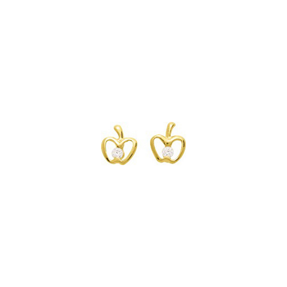 Boucles D'oreilles Puces Ourson En Or 18 Carats (750/1000) • Poids 0,46g • Occasion