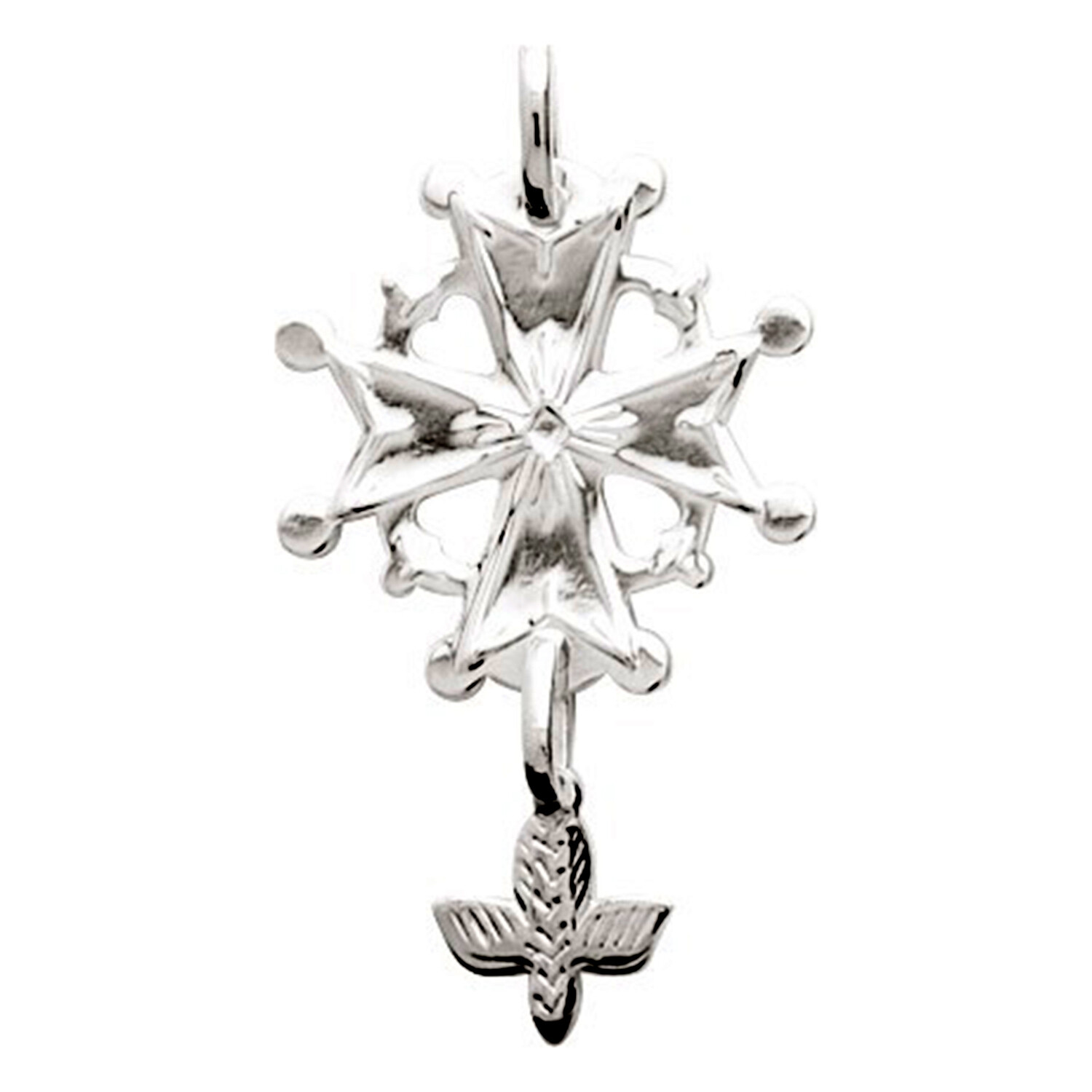 BELLE CROIX DE BAPTEME 1884 ARGENT MASSIF