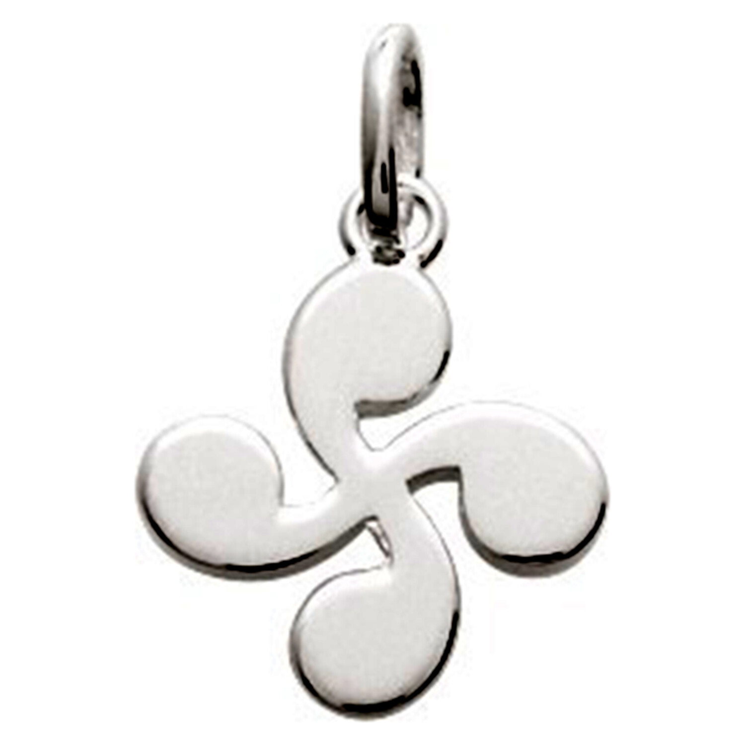 Mon Premier Bijou Pendentif croix basque - Argent massif