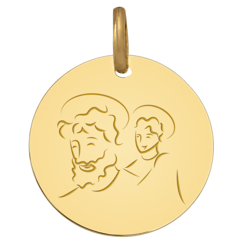 Photo de Médaille Saint Christophe  - Or jaune 9ct