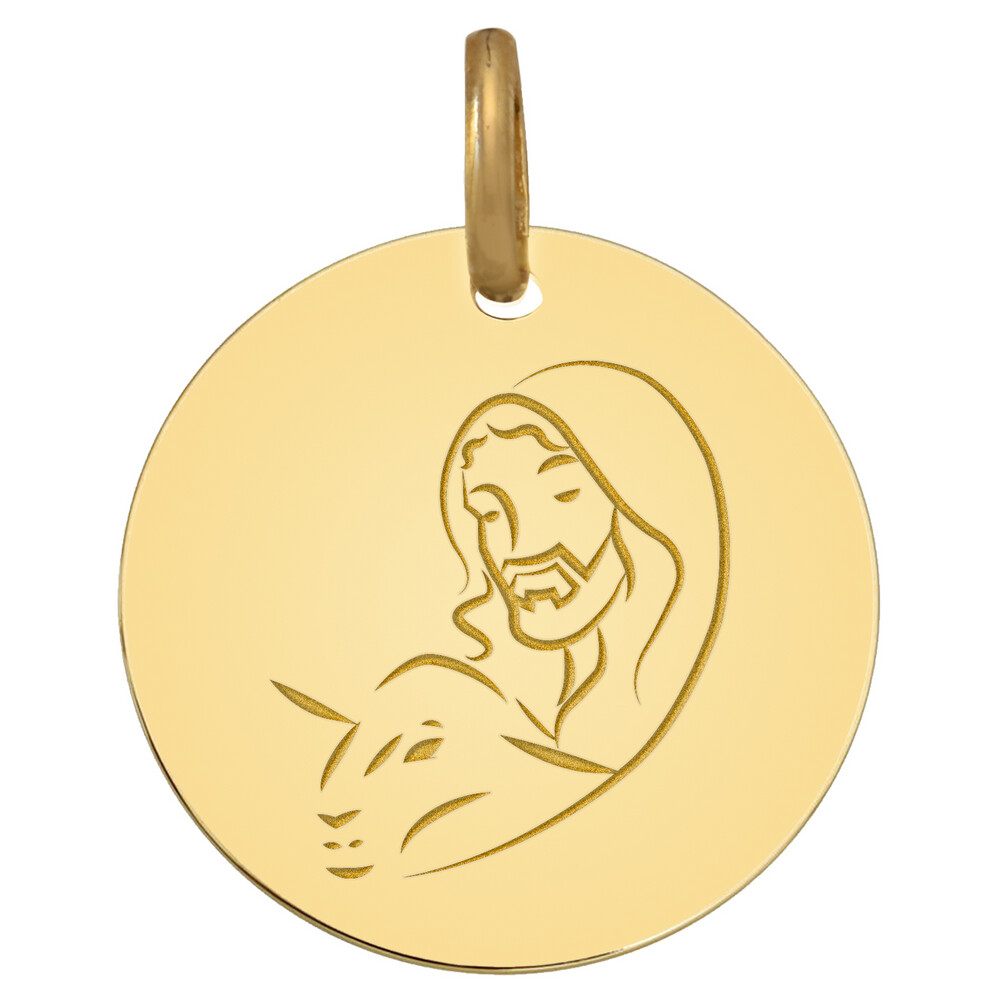 Photo de Médaille Christ - Or jaune 9ct