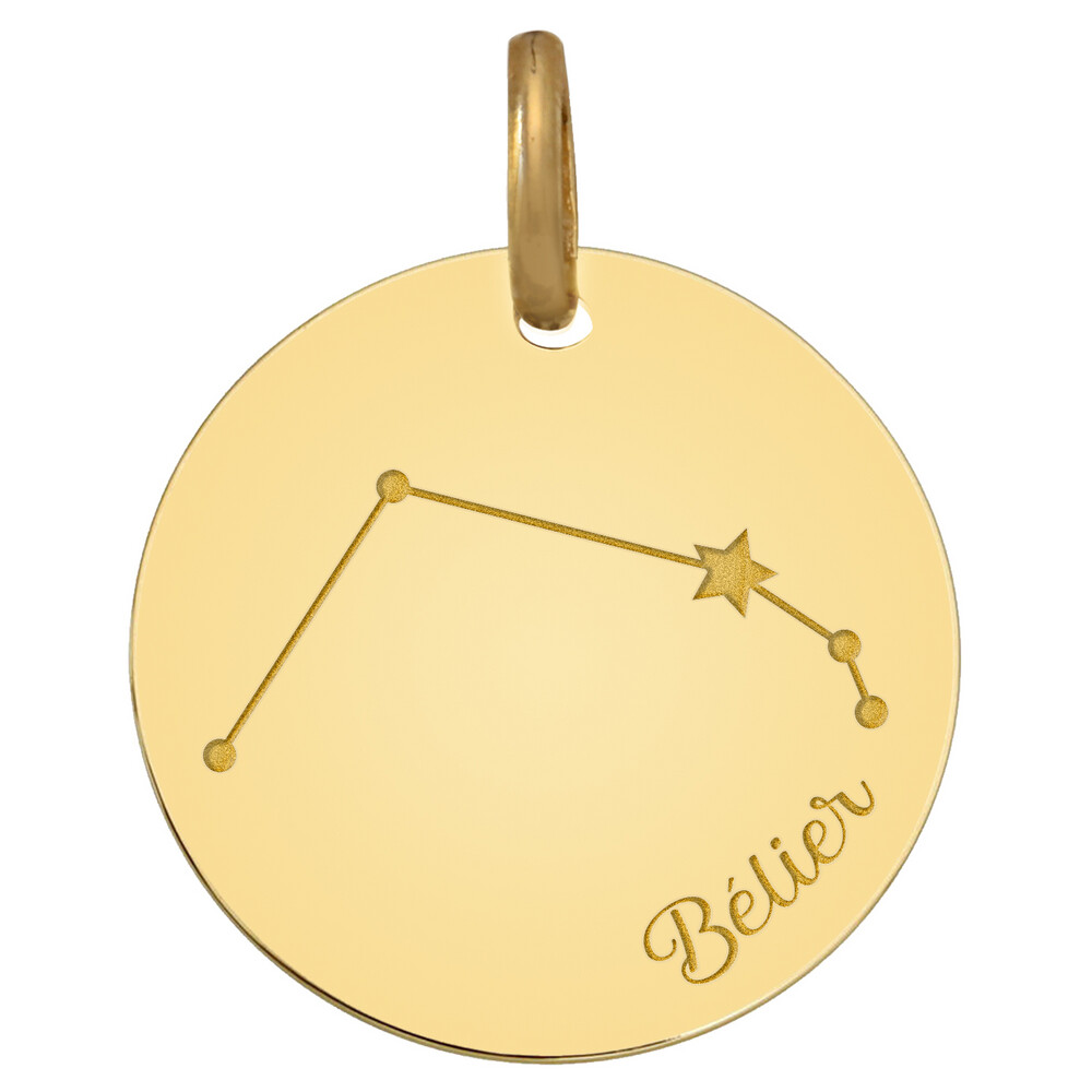 Photo de Médaille signe zodiaque constellation - Or jaune 9ct