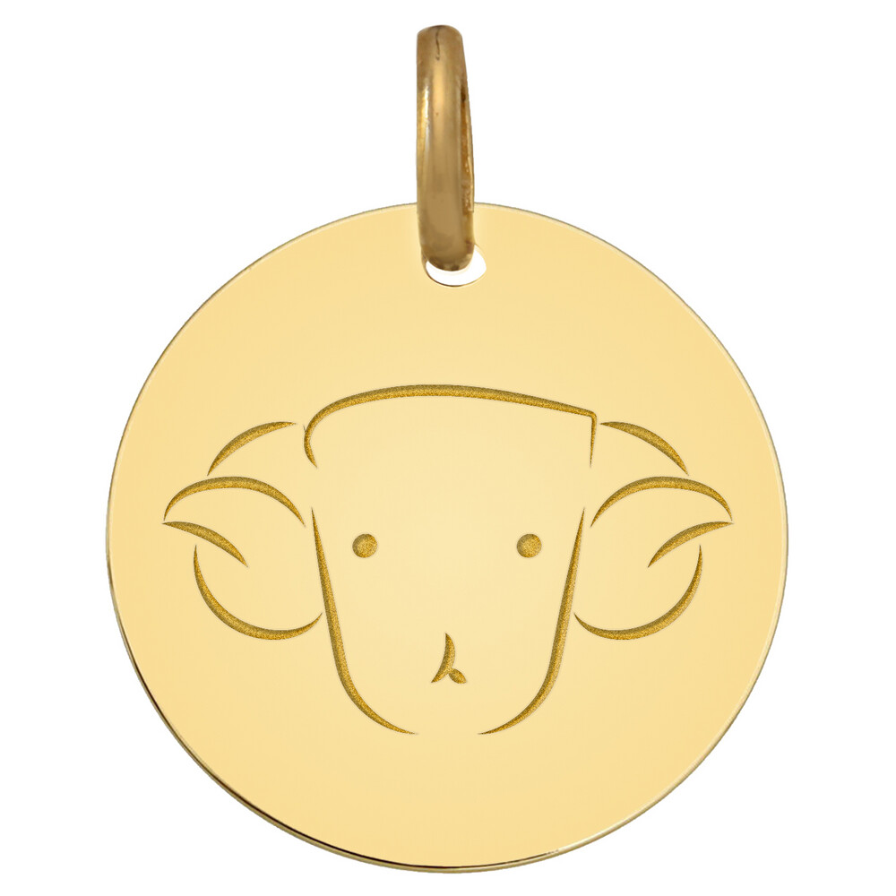 Photo de Médaille signe zodiaque - Or jaune 9ct