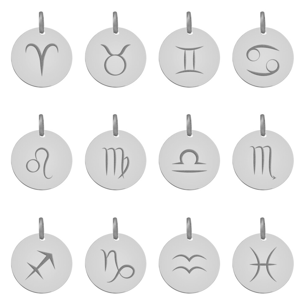 Pendentif Signe Zodiaque Mon Premier Bijou Medaille Signe Zodiaque Or Blanc 18ct Sur Premiercadeau Com