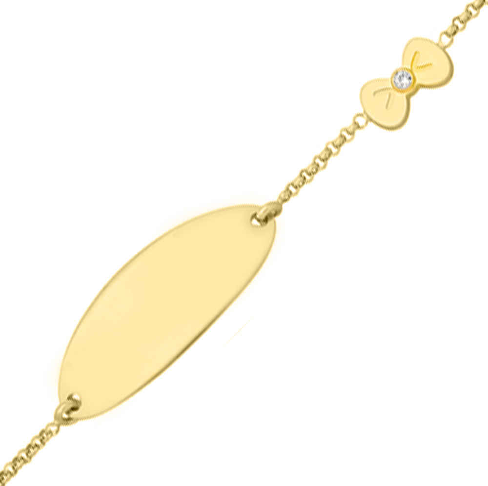 Gourmette Bébé Coeurs - Or Jaune 9ct - PremierCadeau