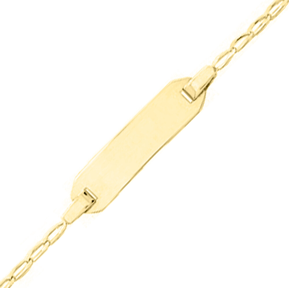 Mon Premier Bijou Gourmette plate cheval - Or jaune 18ct