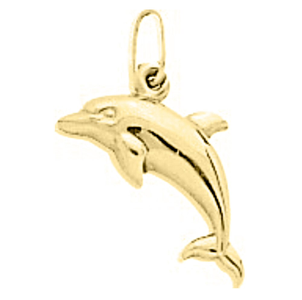 Pendentif Dauphin Or Jaune 333 8 Carats - 11,2mm Amulette NKlaus